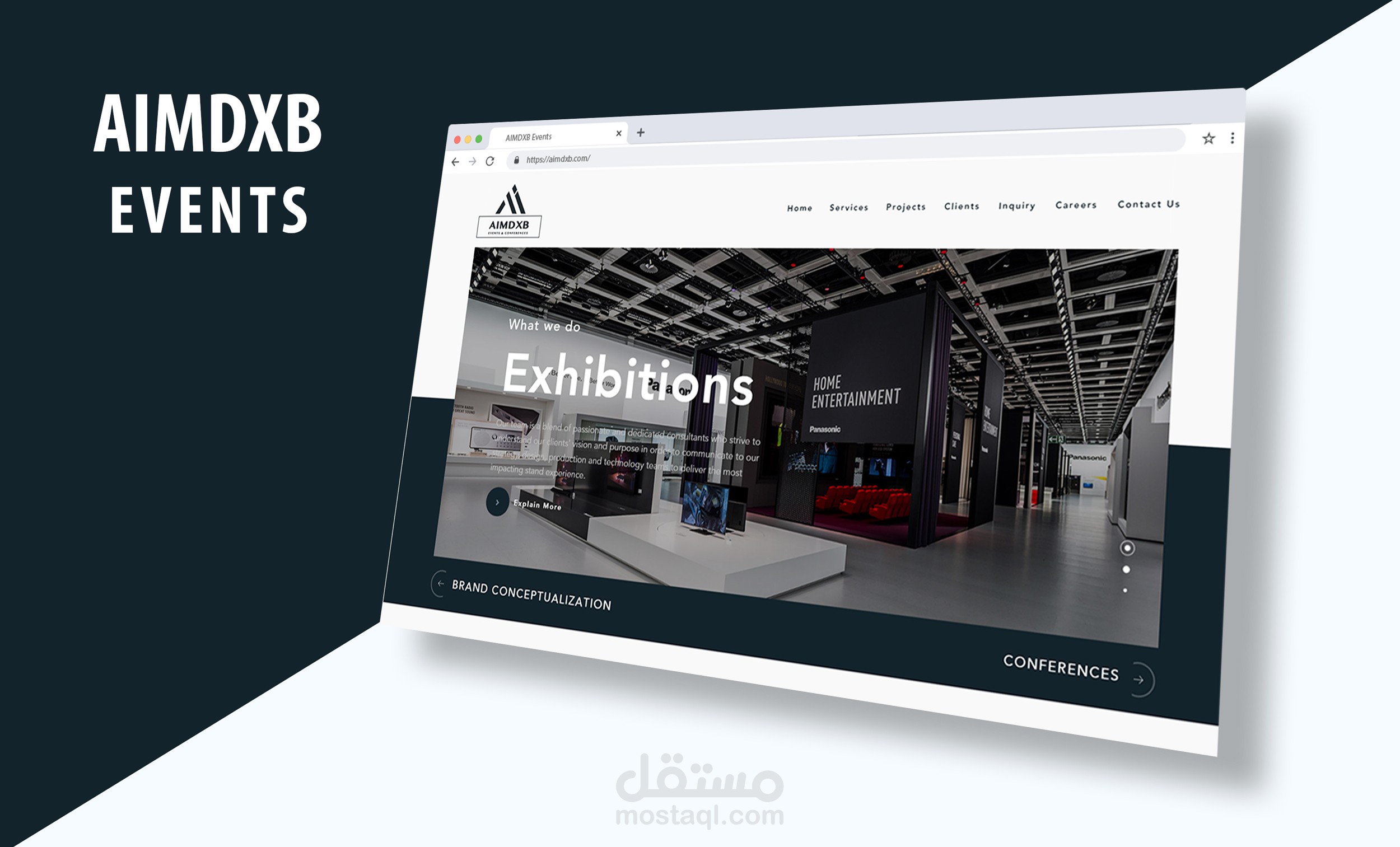 موقع تعريفي لشركة معارض ومؤتمرات