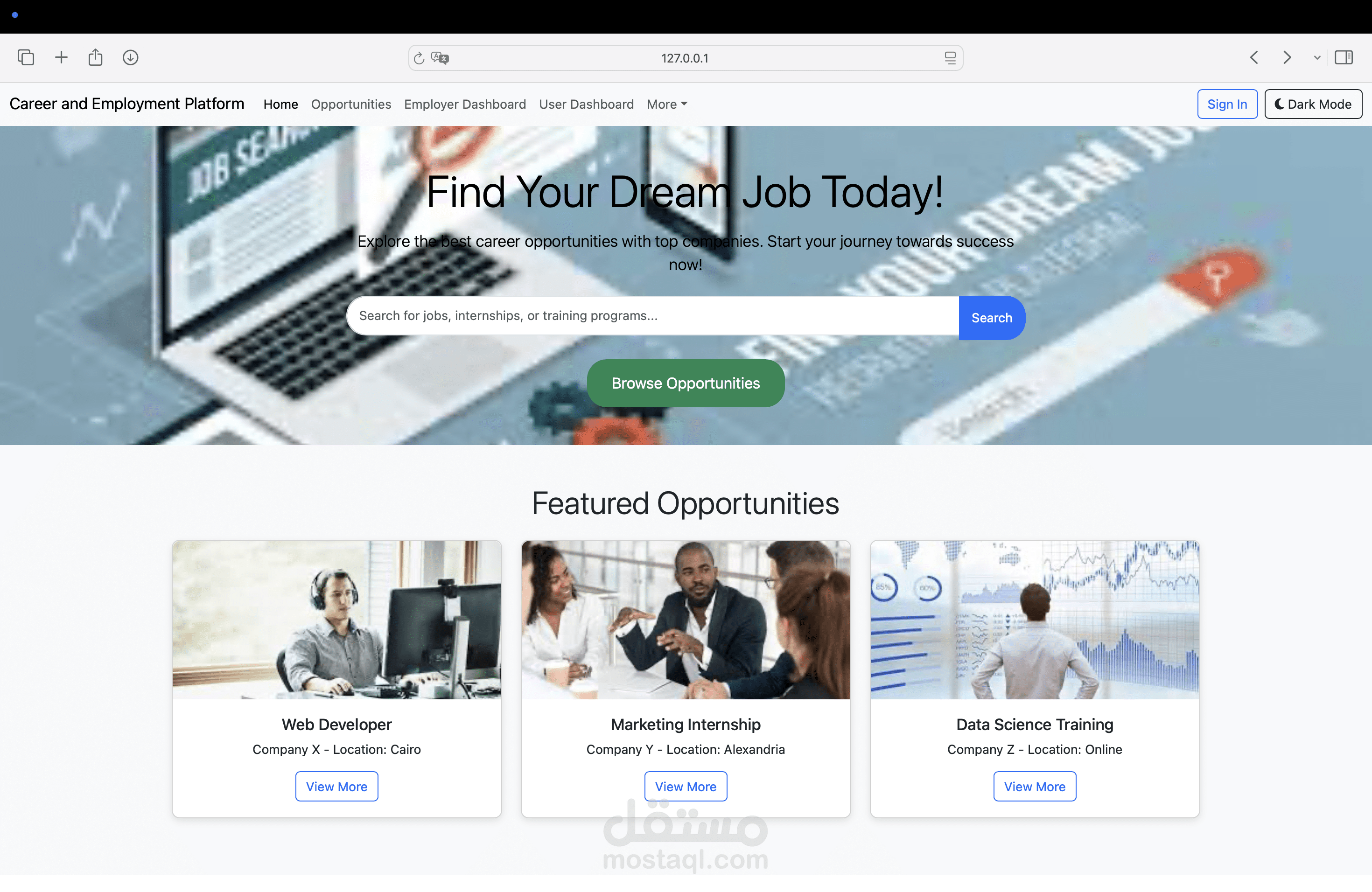 موقع Career Connect ( الاتصال الوظيفي )