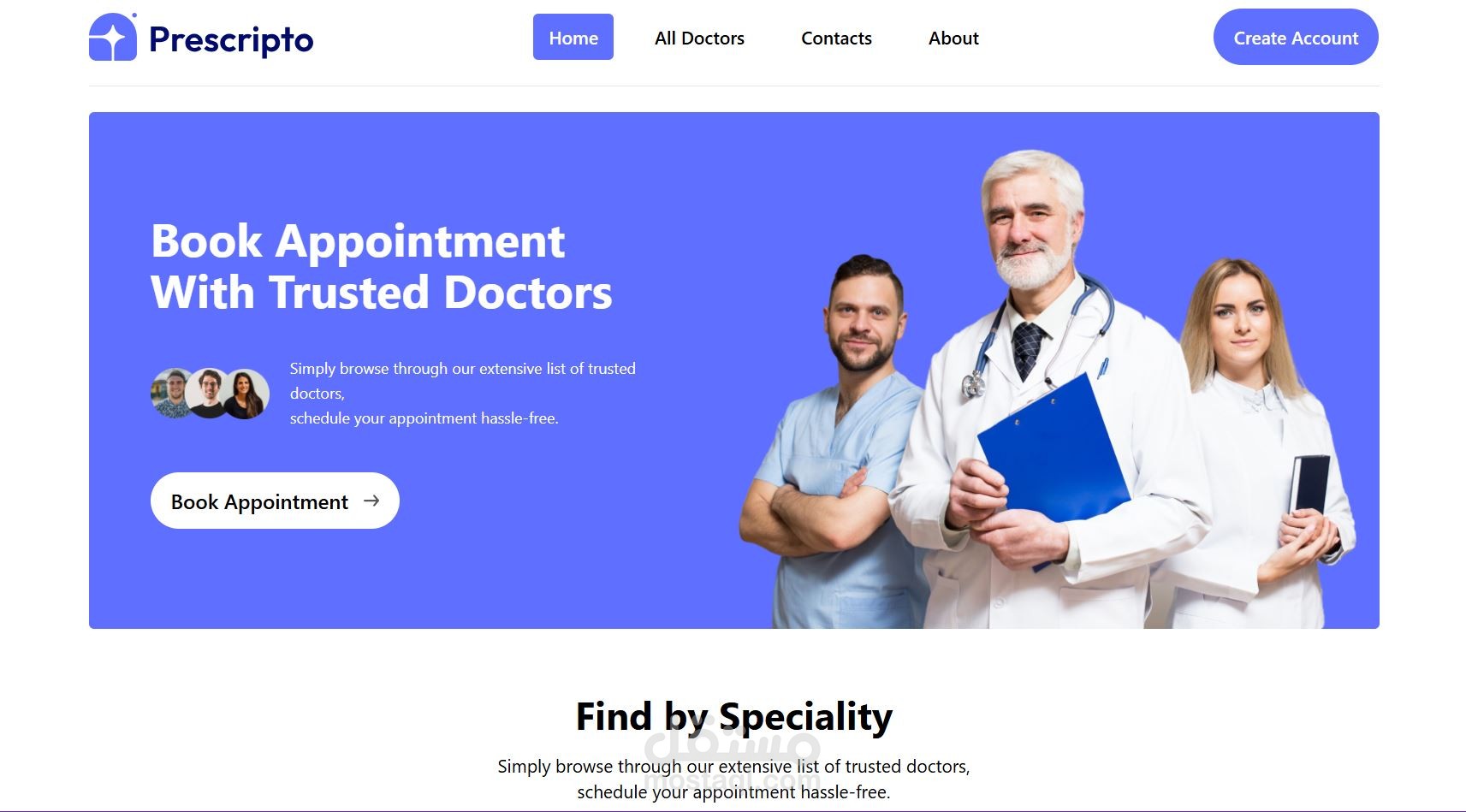 Prescripto : Doctors Appointments booking System