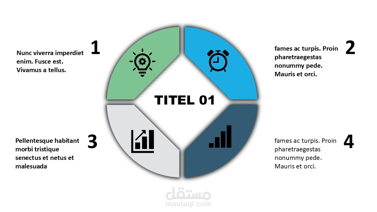 انفوجرافيك بسيط لاربع اختيارات