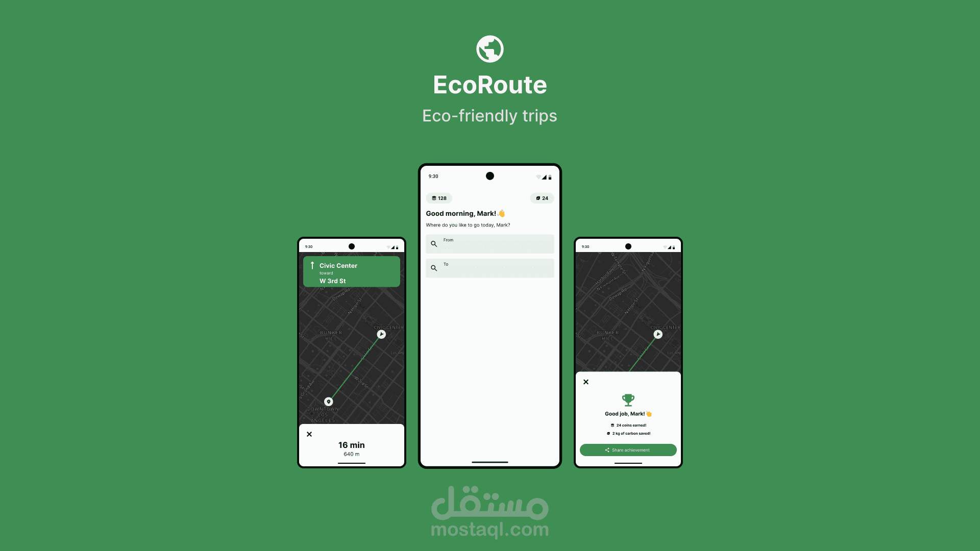 EcoRoute Mobile App for Eco-friendly trips