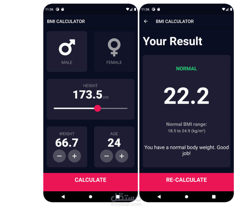 Body Mass index(BMI App)