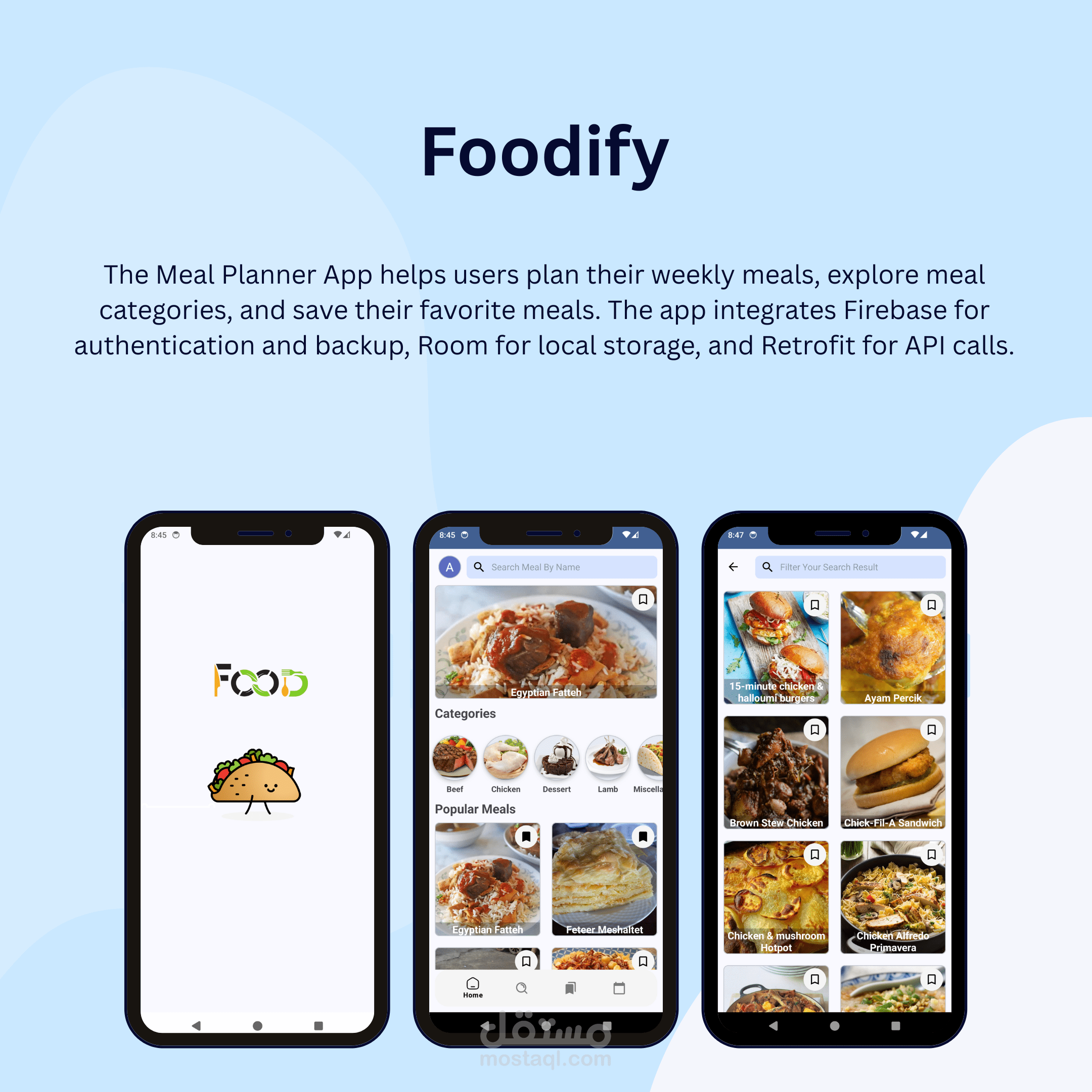 Foodify - تطبيق لإدارة الوجبات