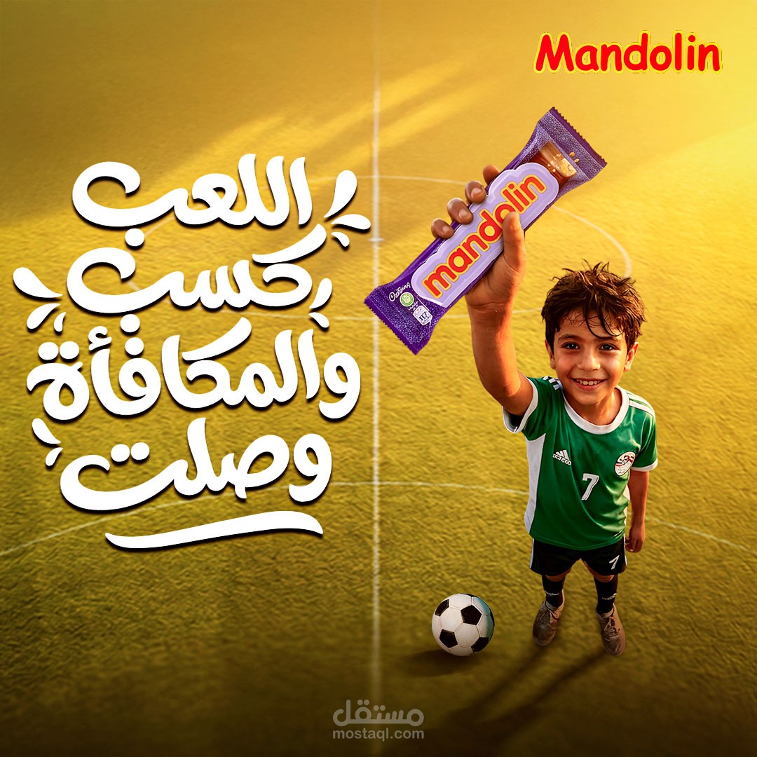 تصميم إعلان سوشيال ميديا احترافي لشوكولاتة ماندولين