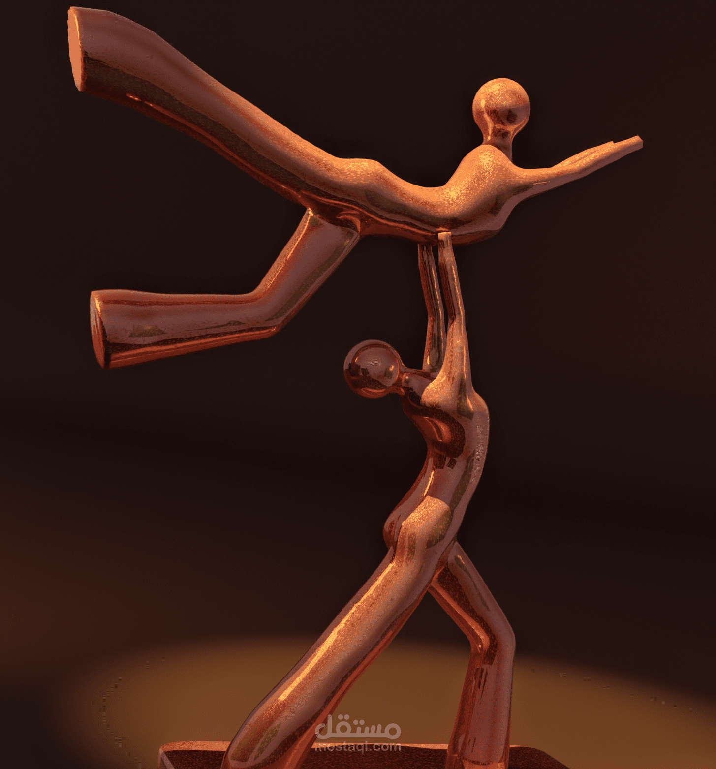 تصميم ثلاثي الابعاد لتمثال