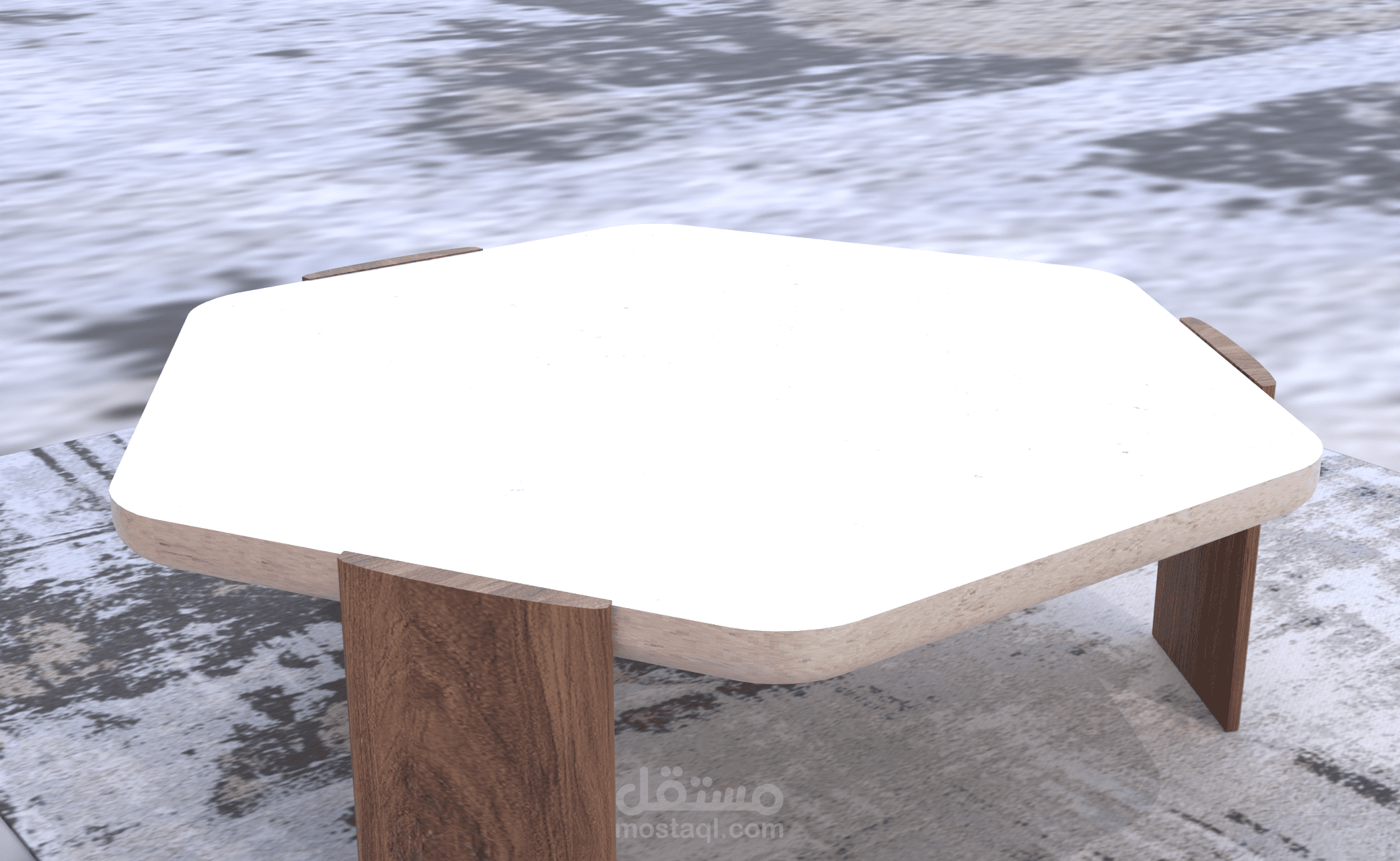 تصميم طاوله ثلاثيه الابعاد