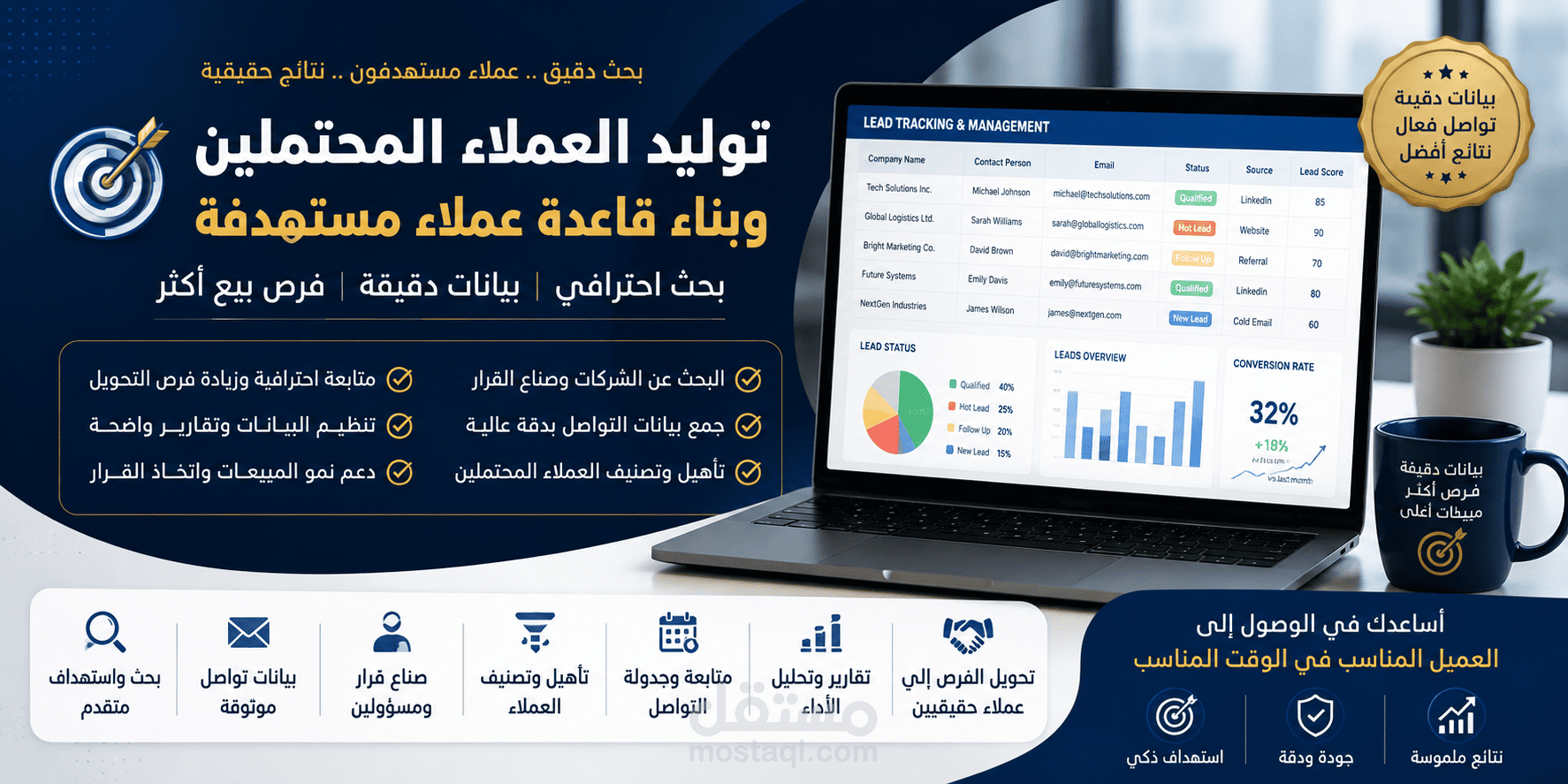توليد عملاء محتملين مؤهلين لدعم نمو مبيعاتك