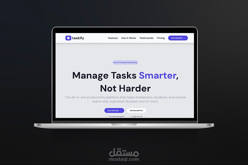 SaaS Landing Page (Taskify)