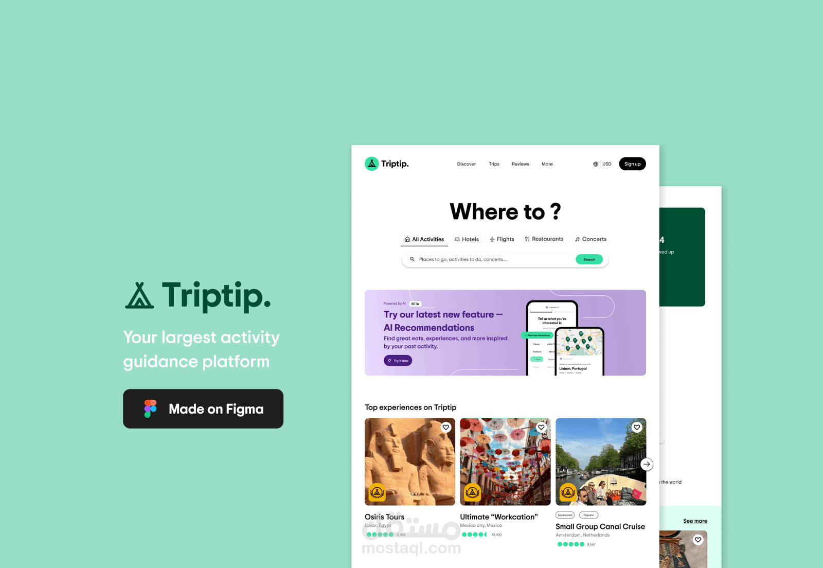 موقع تريبتيب لتخطيط الرحلات والانشطة