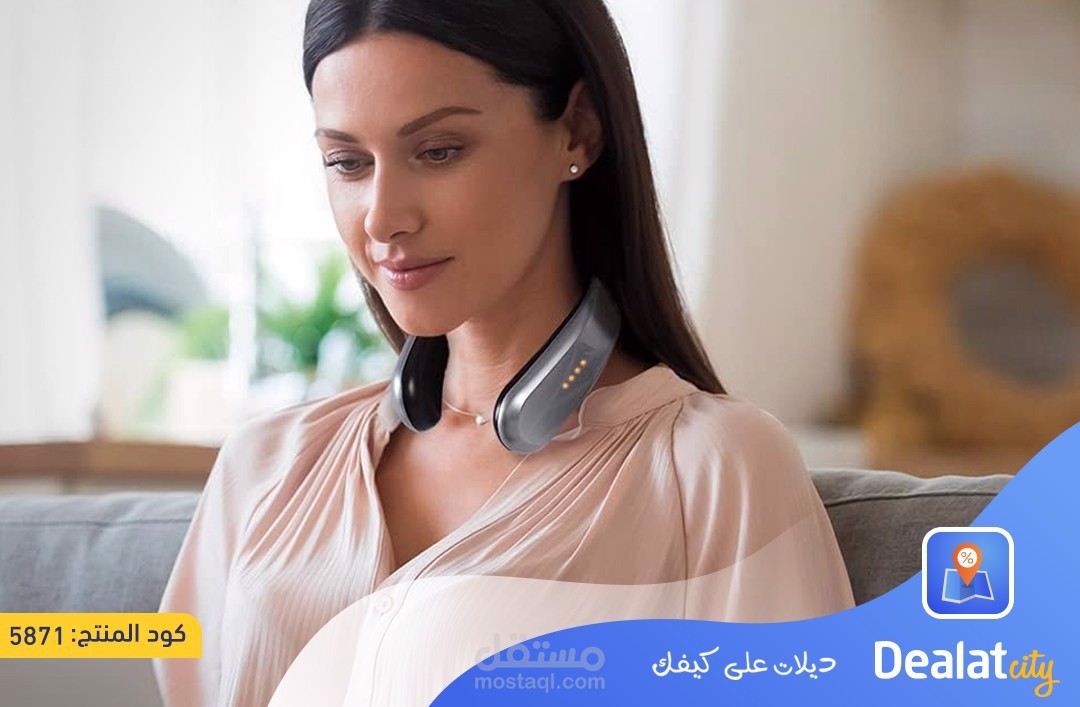 سخان لاسلكي لتدفئة الرقبة مع 4 مستويات للحرارة وقابل للشحن خفيف الوزن ومريح
