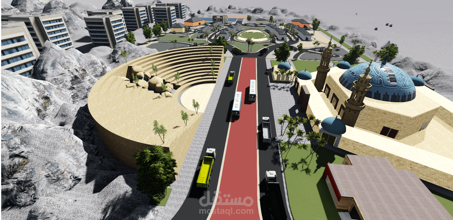 عمل مودلينج لنموذج لمحطة معالجة