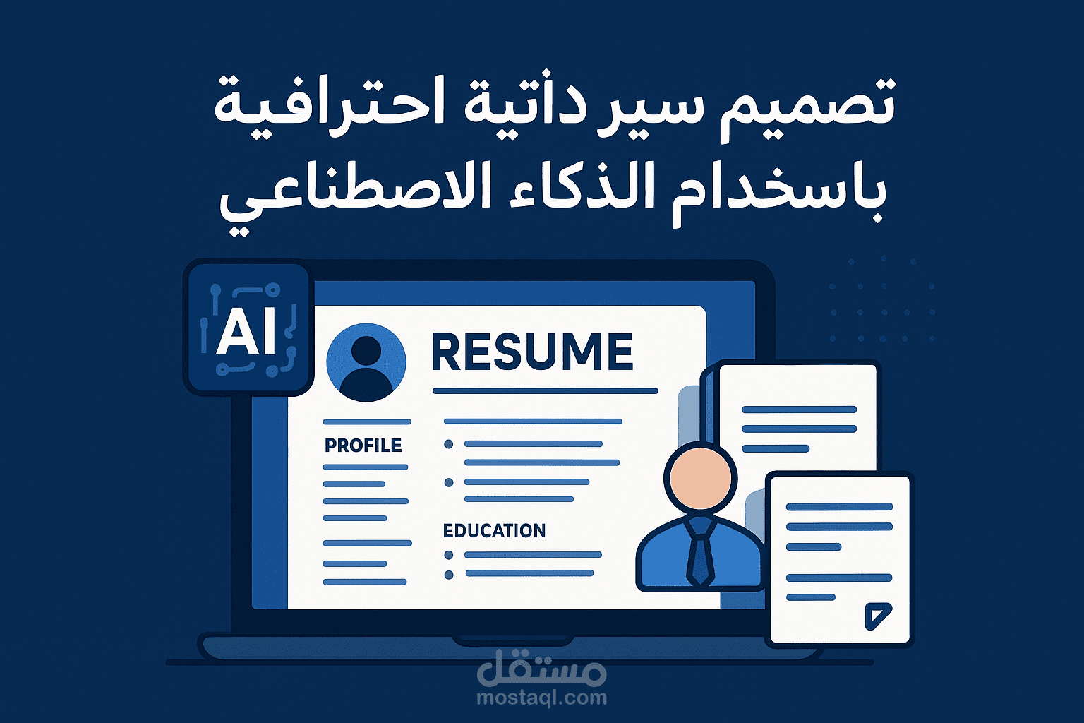 تصميم سير ذاتية احترافية باستخدام الذكاء الاصطناعي