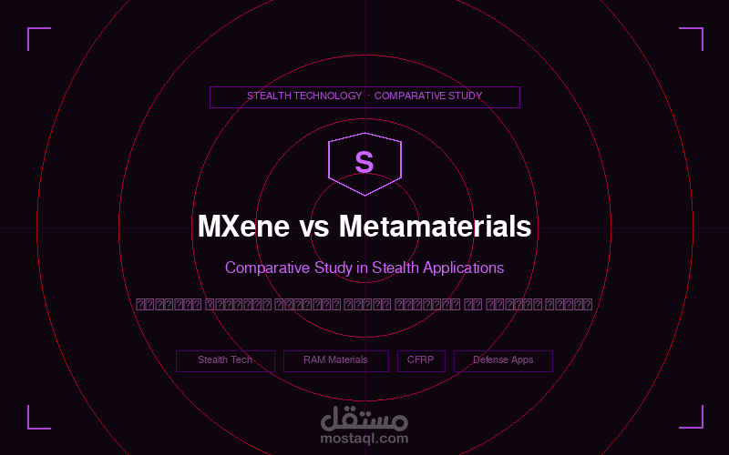 دراسة مقارنة بين MXene والميتاماتيريلز في تطبيقات الشبح