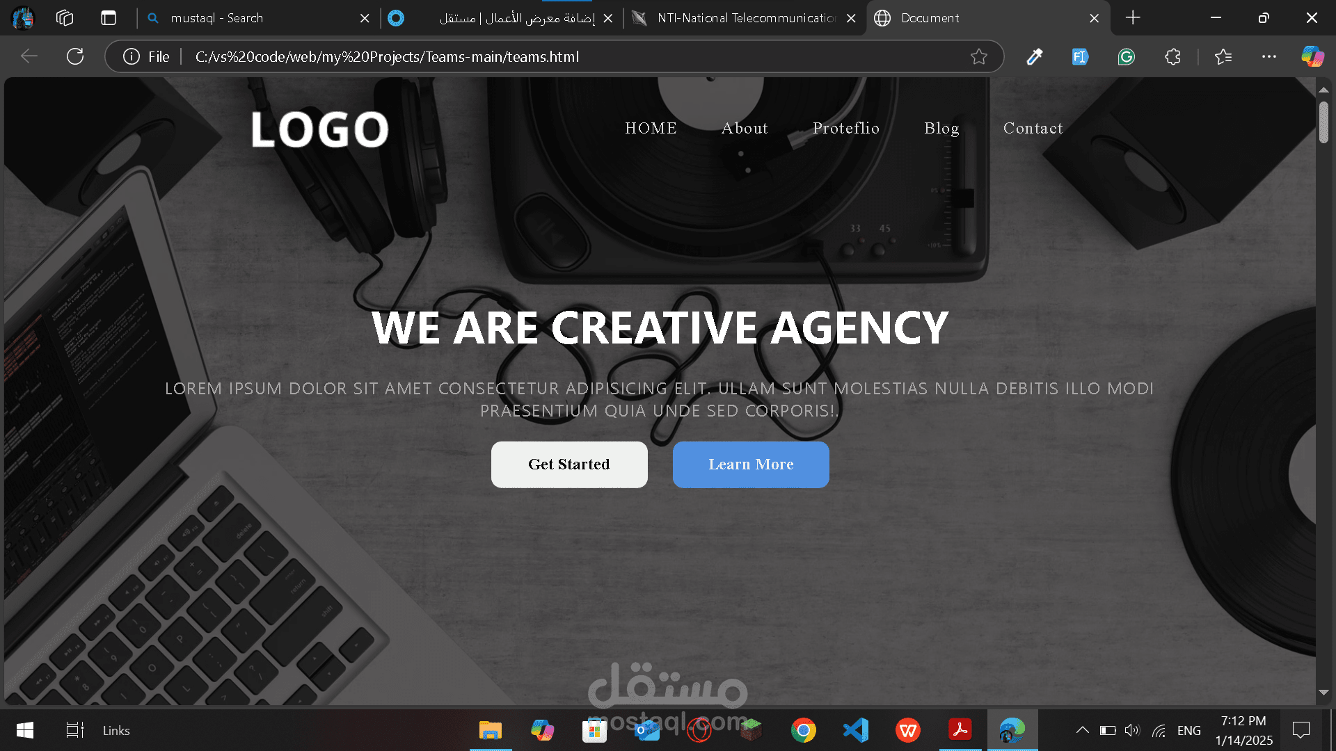 Responsive Multi-Section Website – Teams Project