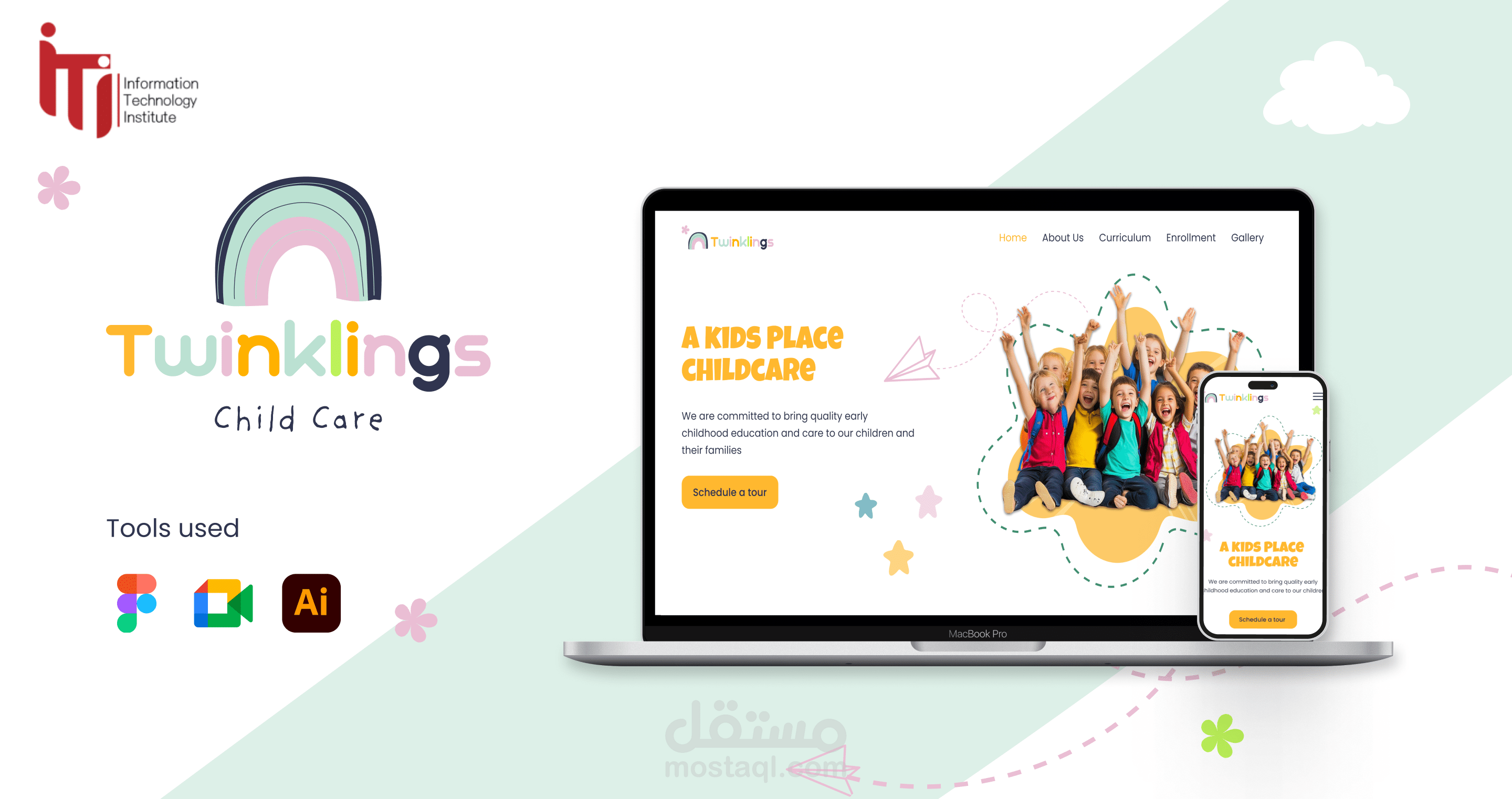 صفحة هبوط جذابة ومتكاملة وتصميم متجاوب "Responsive Design" توضح خدماتك بطريقة احترافية باستخدام Figma