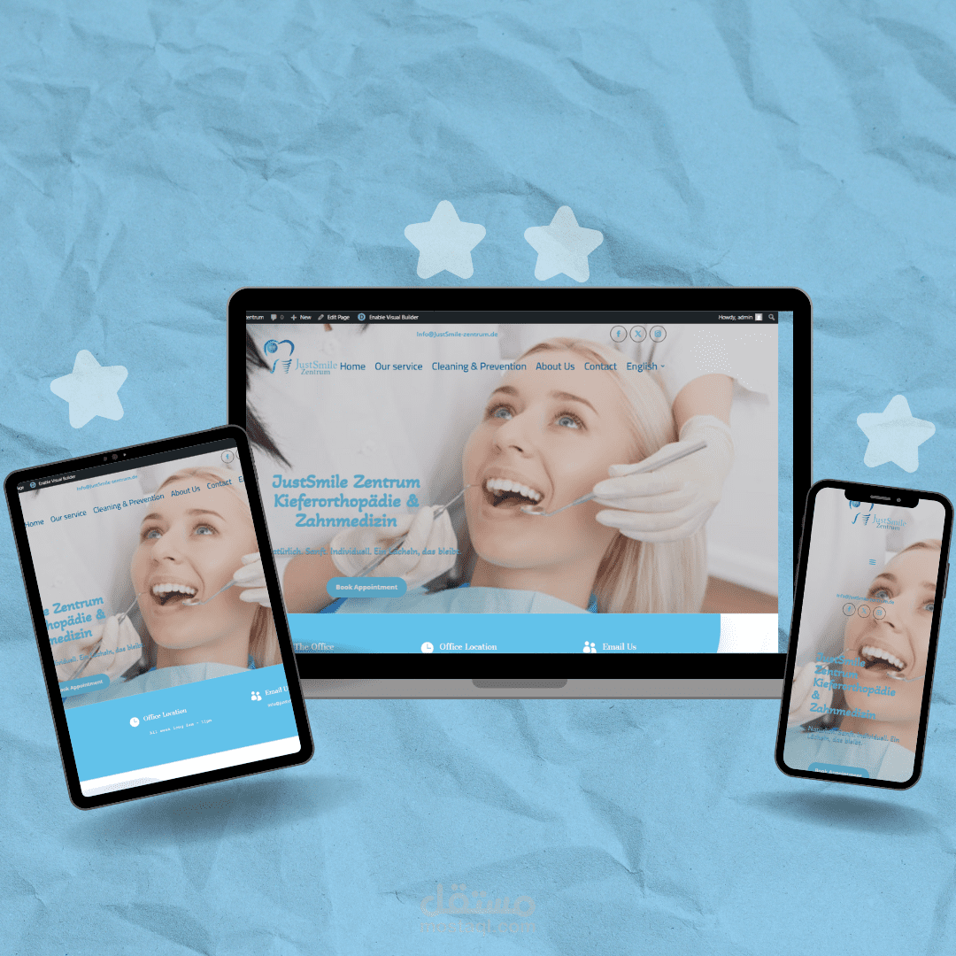 ? Just Smile Zentrum – تصميم وتطوير موقع عيادة أسنان احترافي