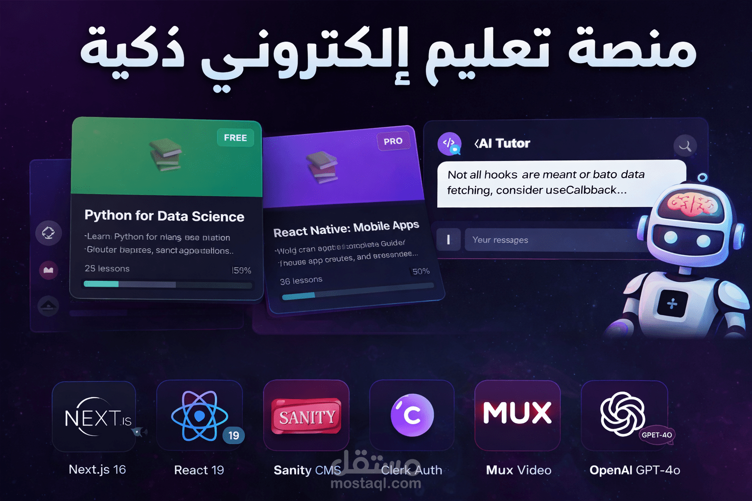 منصة تعليم إلكتروني ذكية (AI-Powered LMS) باستخدام Next.js