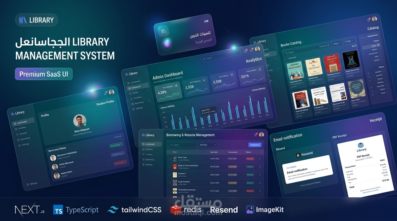 نظام إدارة مكتبة جامعية – Next.js + PostgreSQL