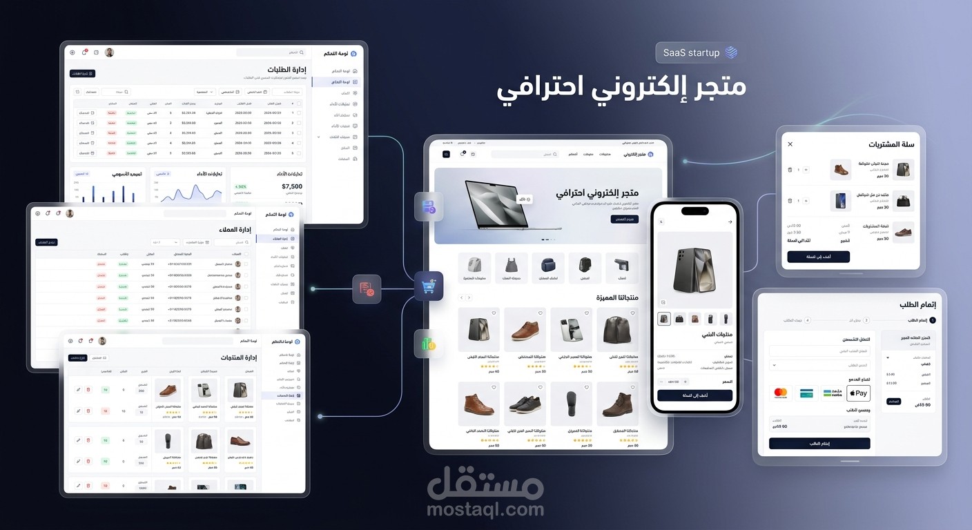 نظام متكامل للتجارة الإلكترونية وإدارة الشركات