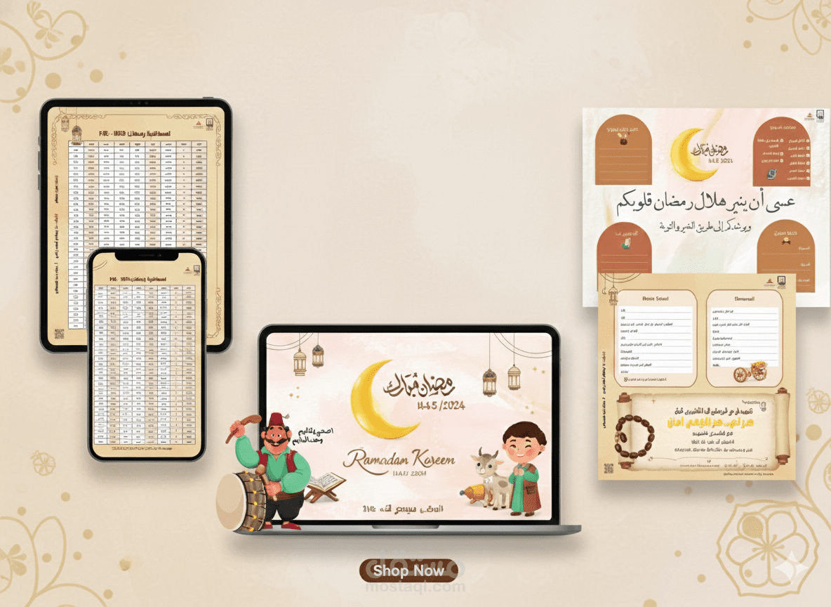 تصميم إمساكية رمضان أنيقة وعصرية