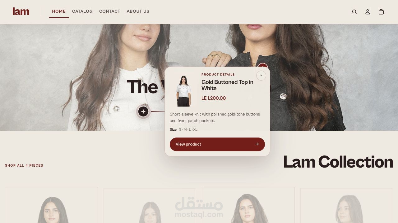 تطوير واجهة متجر LAM Studios على Shopify بنقاط منتجات تفاعلية