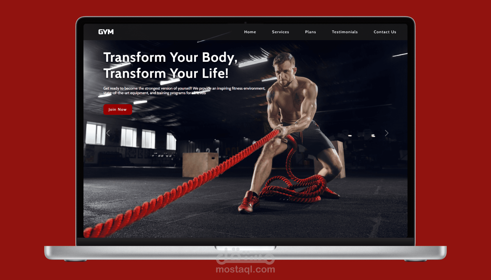landing page responsive for gym صفحة هبوط لجيم مميزة