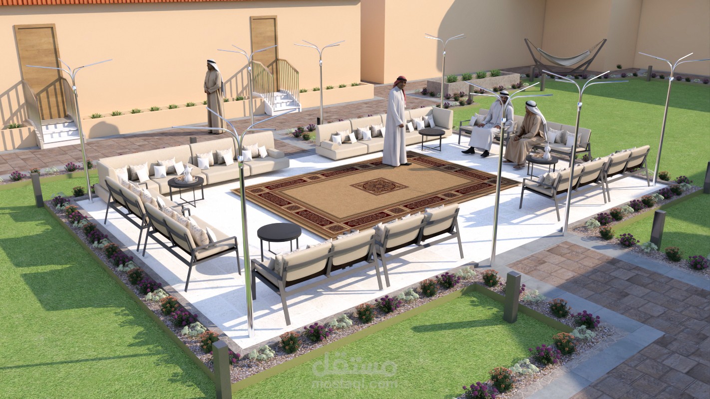 إعادة تصميم لاندسكيب لشاليه سكني قائم