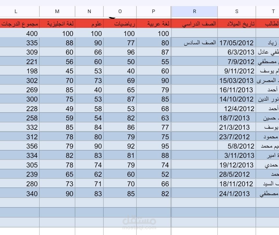 ادخال البيانات