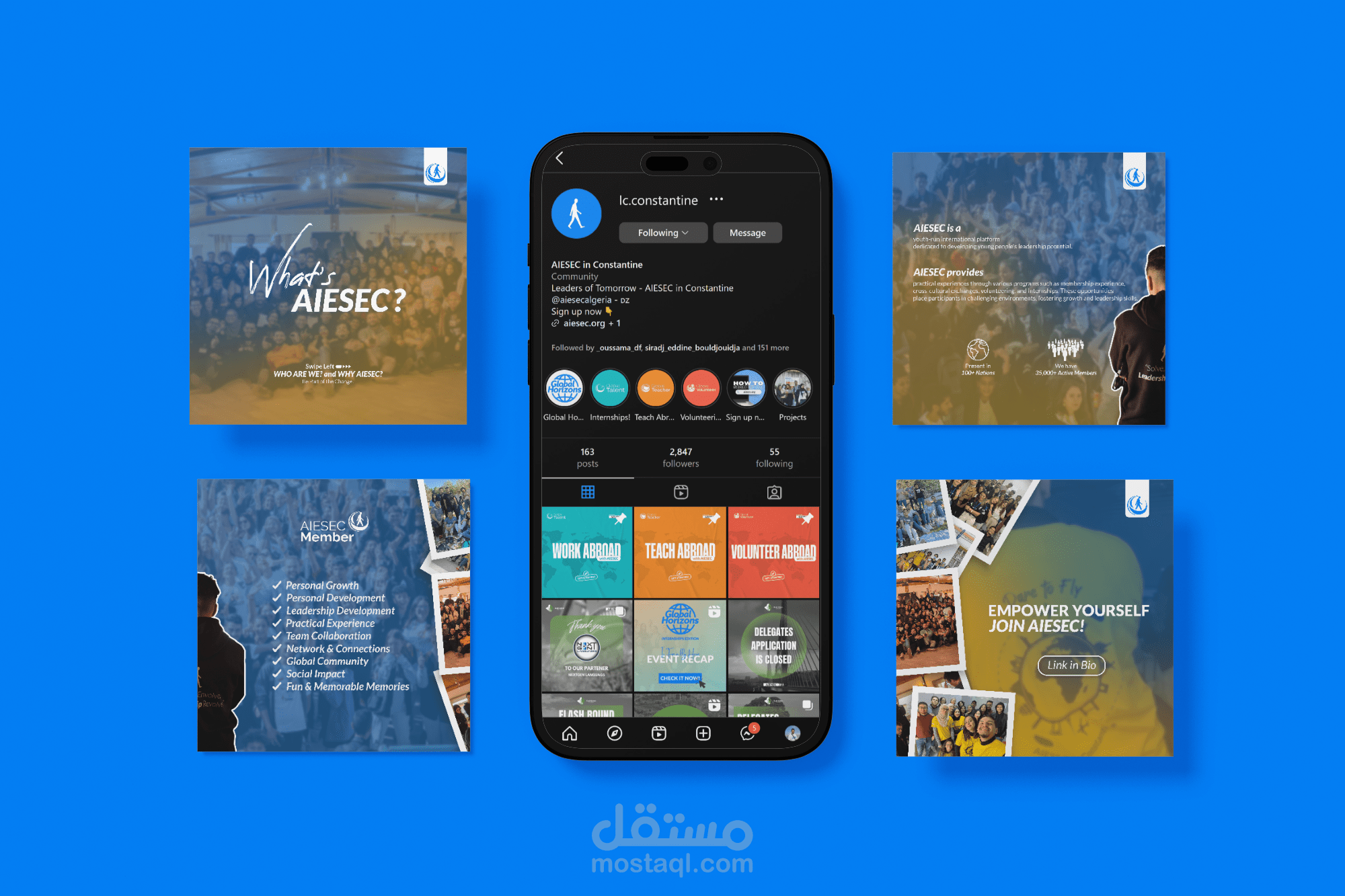 Social Media Posters of AIESEC in Constantine - Summer Recruitment