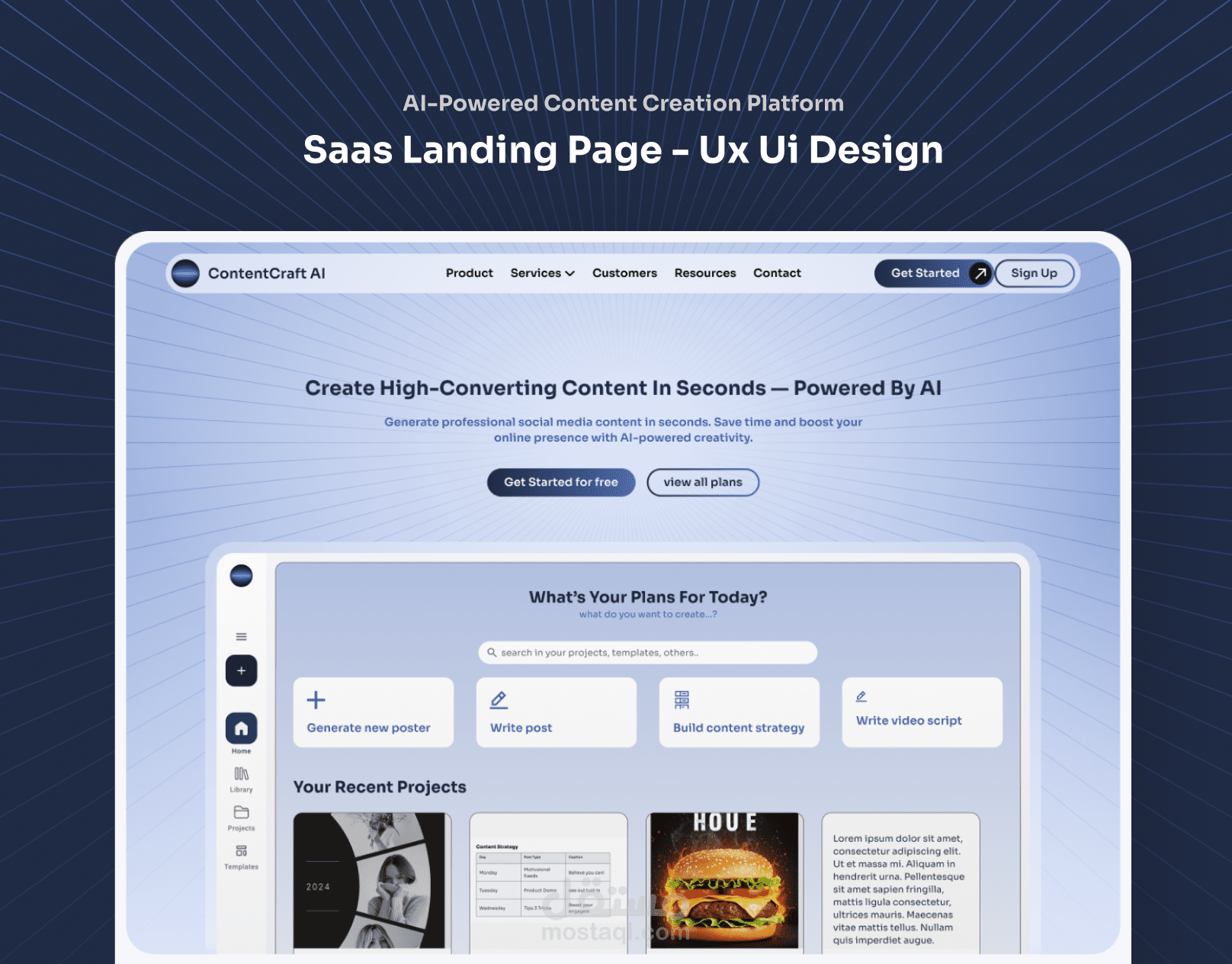 Saas landing page | UI/UX Design