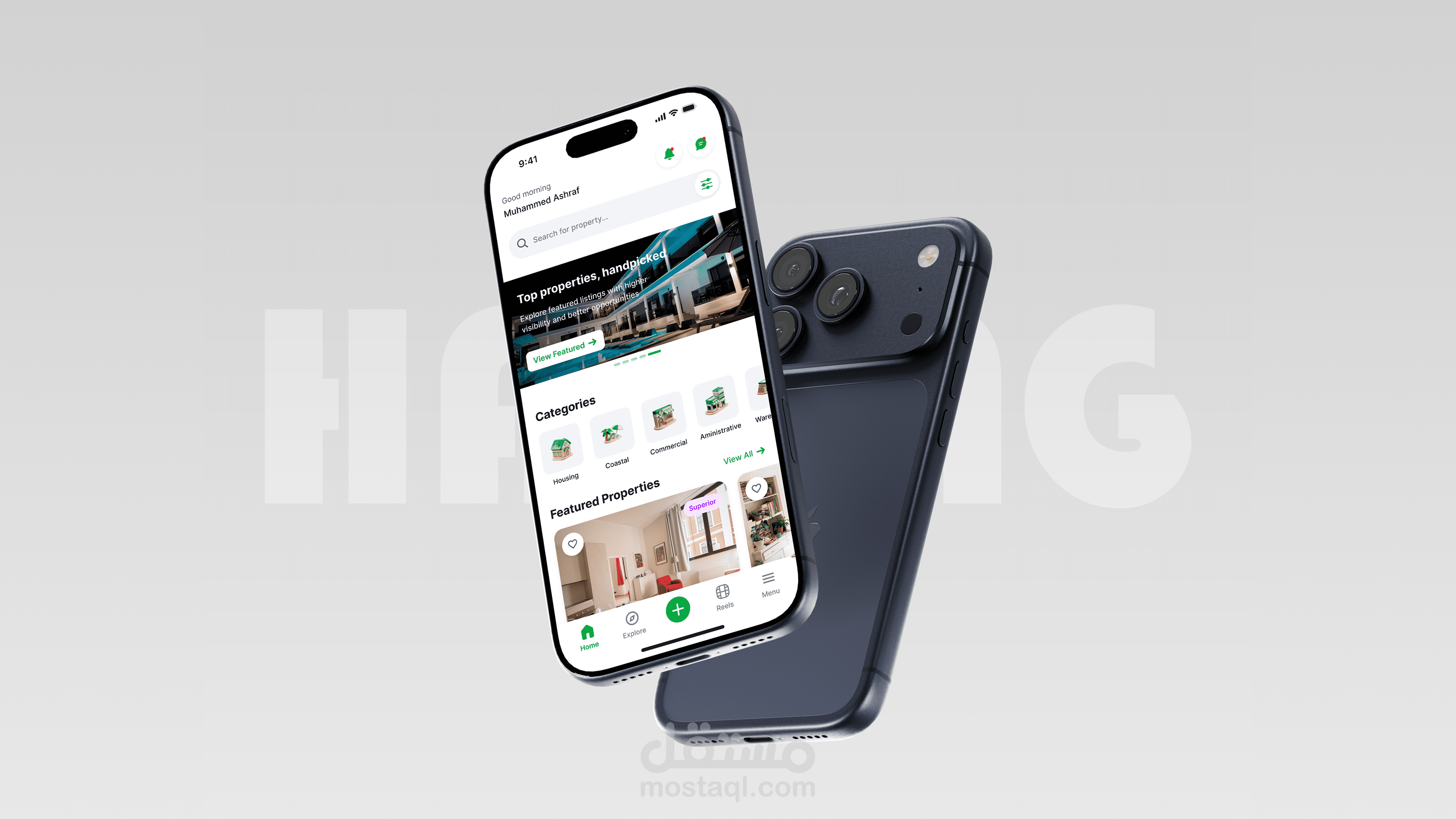 تصميم منصة عقارية متكاملة | UI/UX