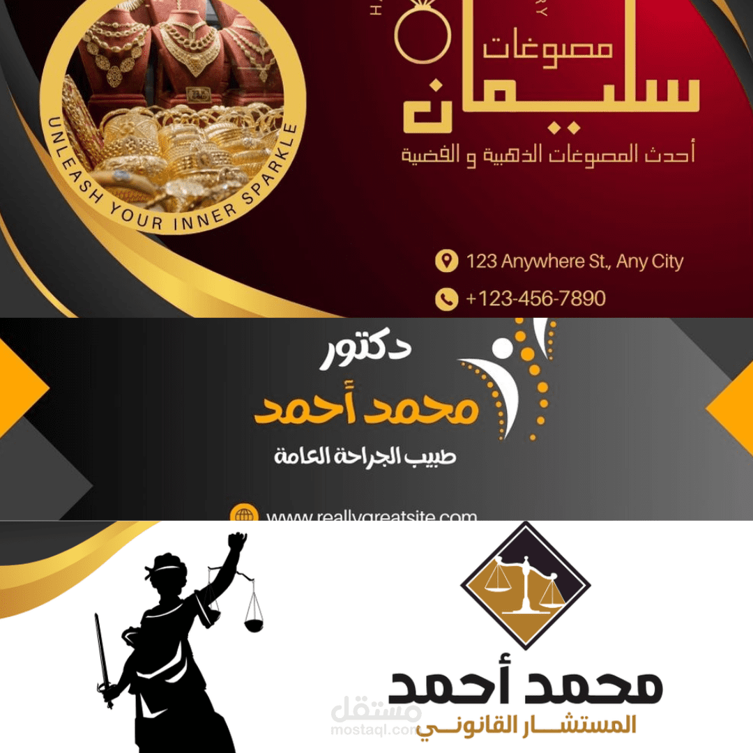 كروت تعريف شخصيه بشكل متناسق ومحترف
