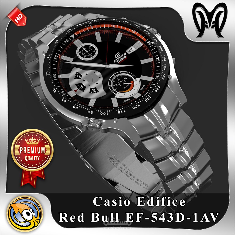 تصميم 3D لساعة كاسيو ادفايس