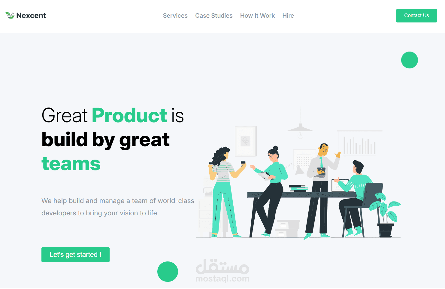 "موقع شركة برمجيات تفاعلي مع انيميشن متقدم (React + Figma to Code)"