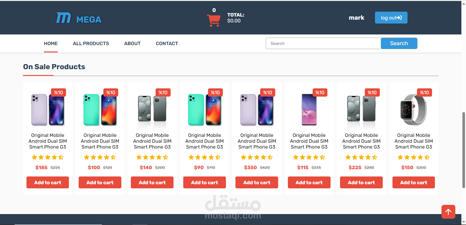 Mega Market – منصة تجارة إلكترونية كاملة