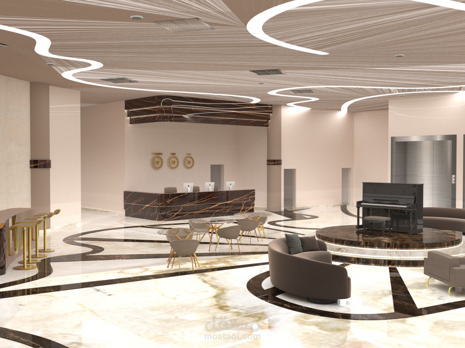 Modern Hotel Lobby