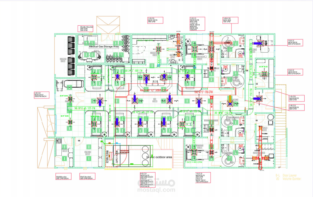 Hvac hospital in Australia - CAD drawing