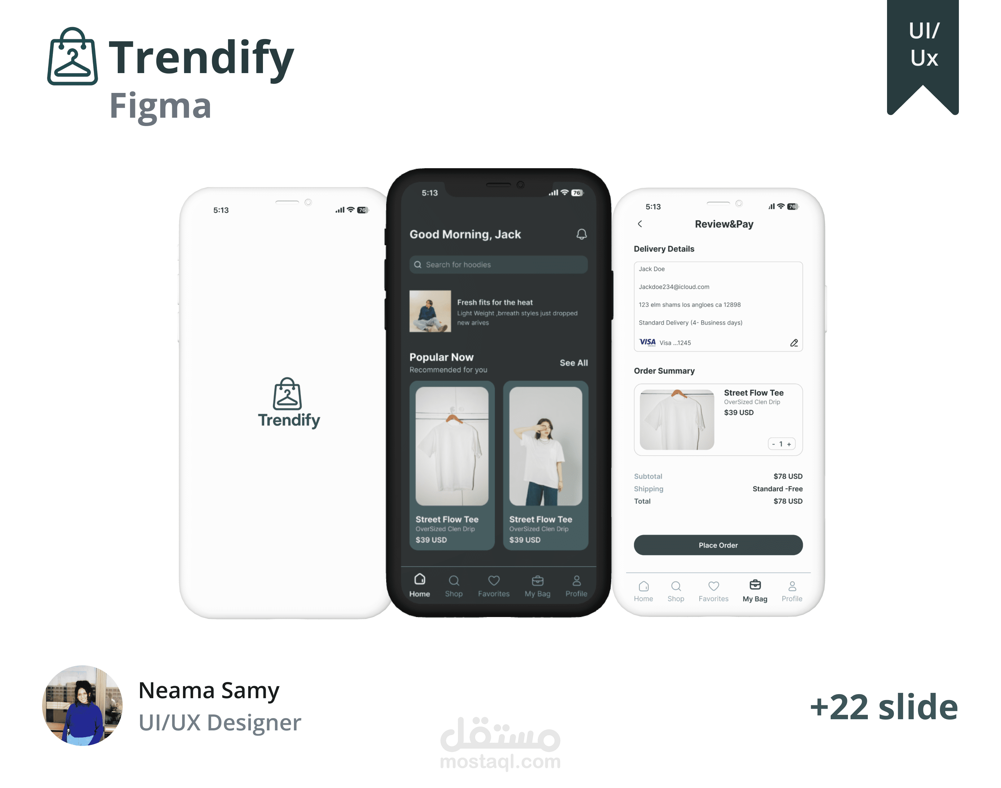 UI/UX for E-commerce Application