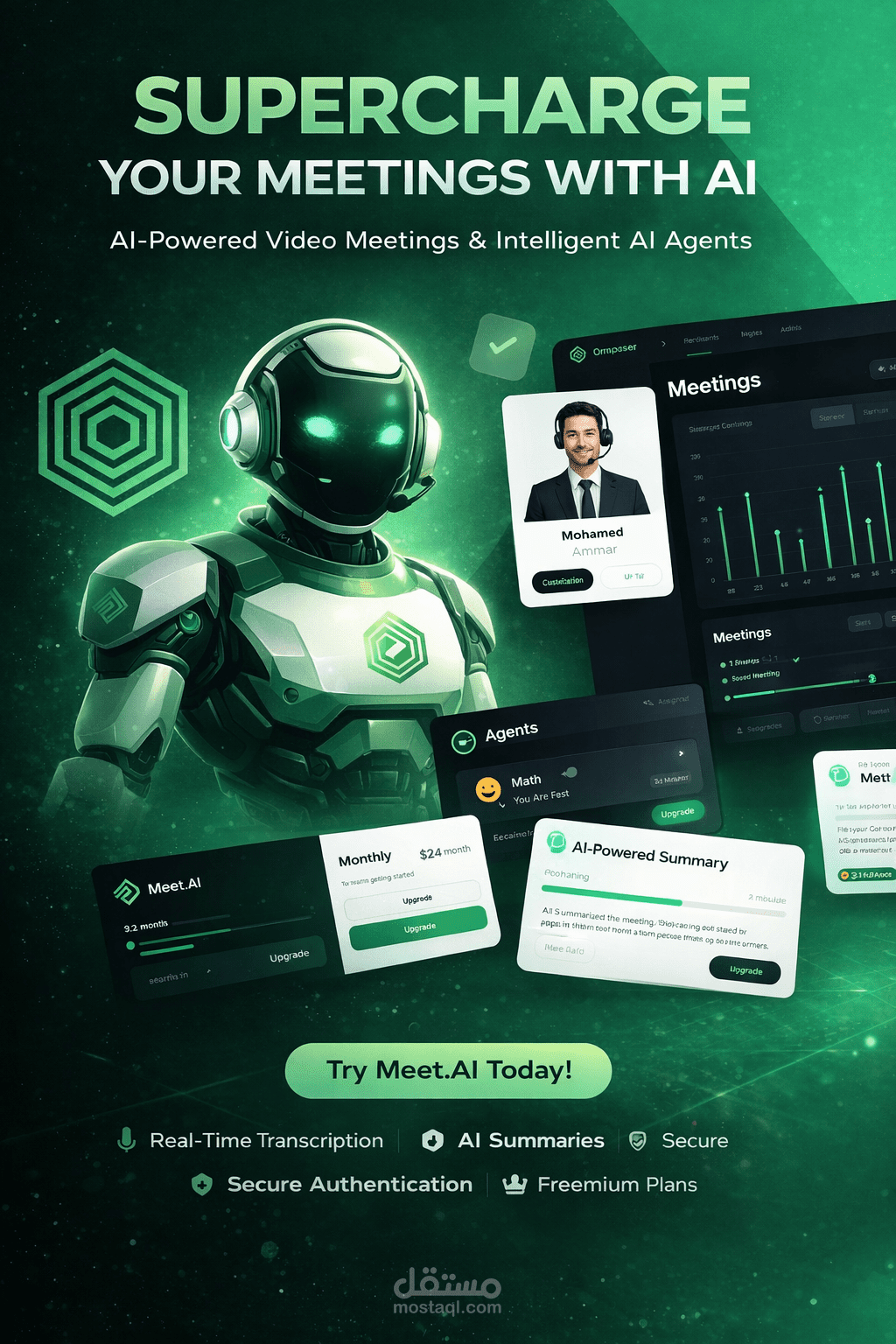 تصميم موقع خدمات Saas احترافي متكامل