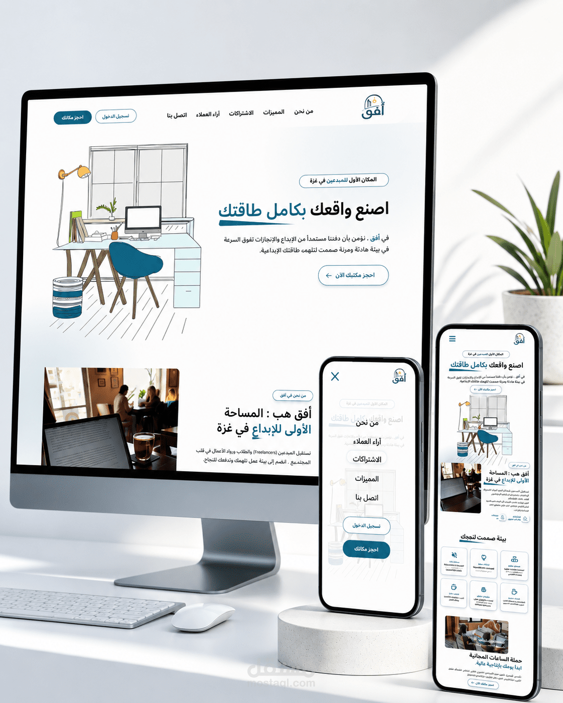 landing page for work space