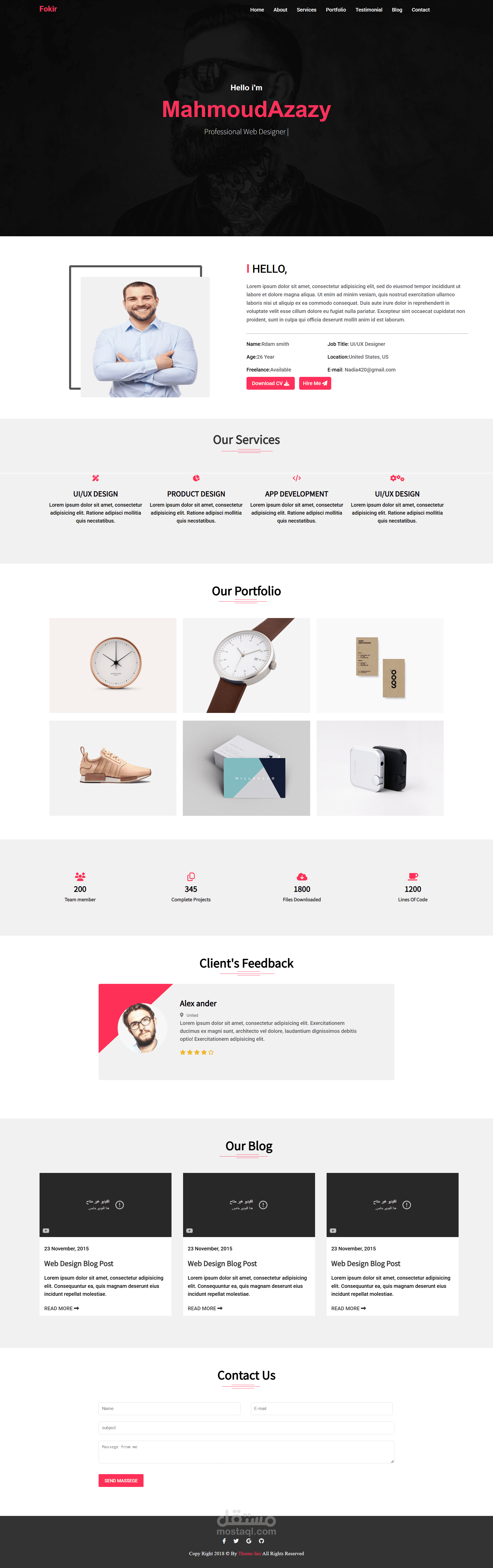 واجهة مستخدم باستخدام الbootstrap والcss3 وhtml5