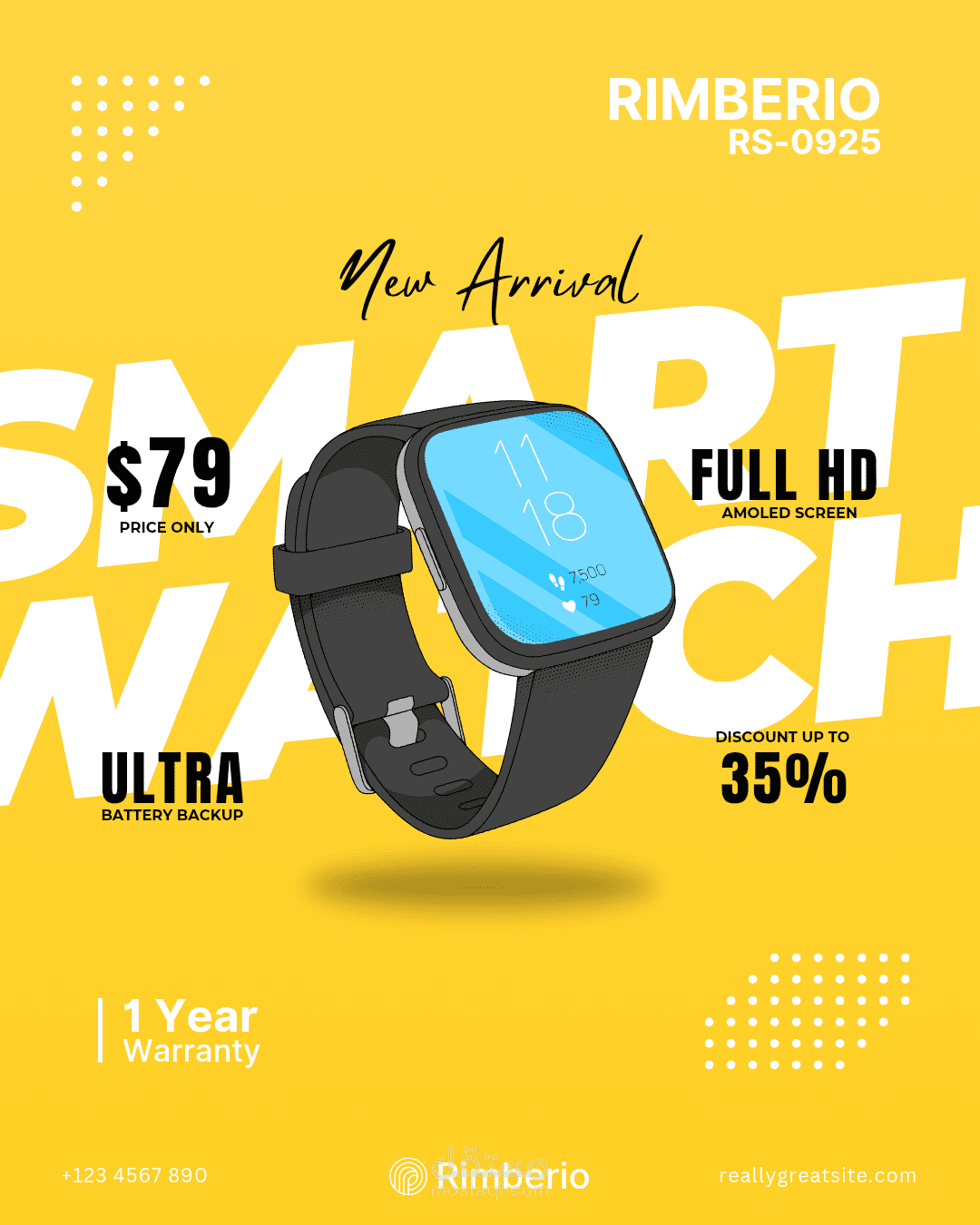 smart watch AMOLED Full HD