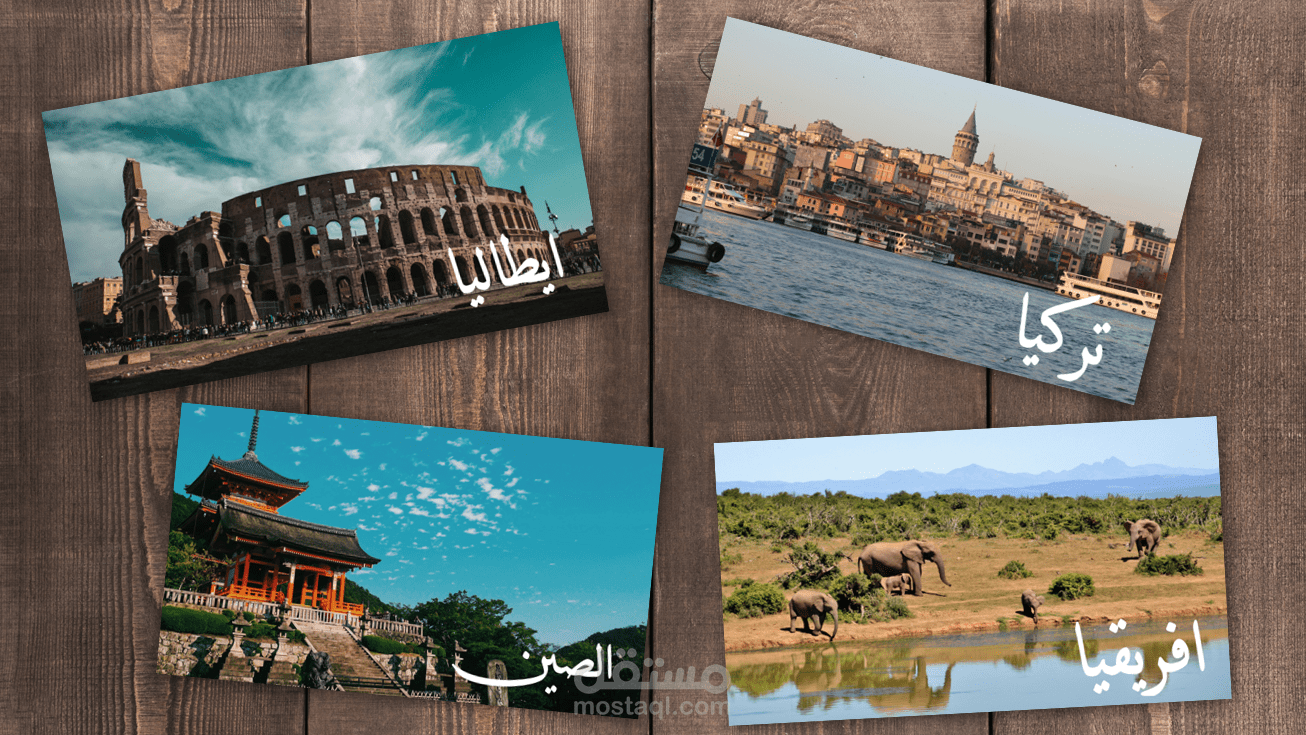 عرض عن جولة عبر دول و المدن المهة فيها