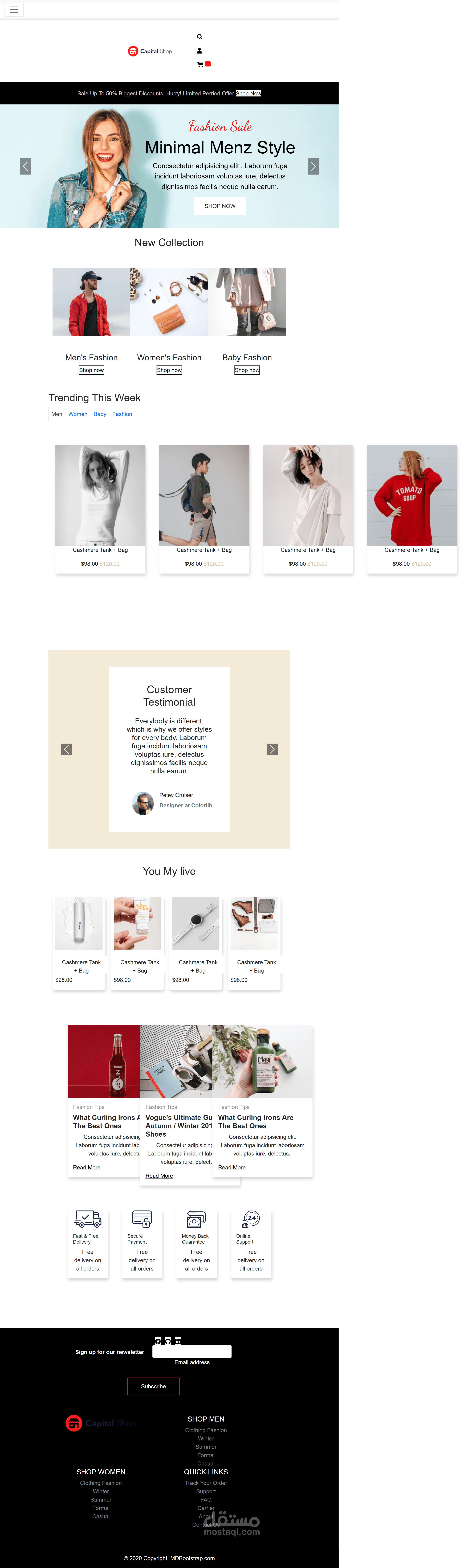 e-commerce website