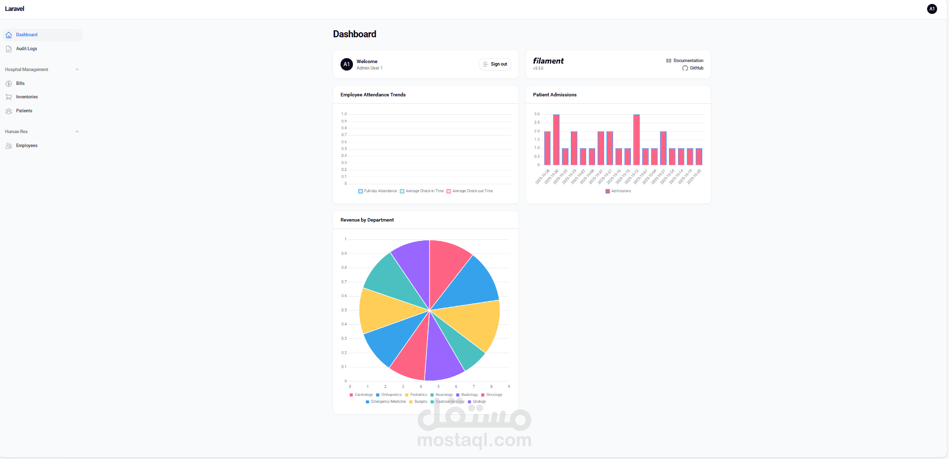 مشروع: نظام إدارة مستشفى (Hospital Management System)