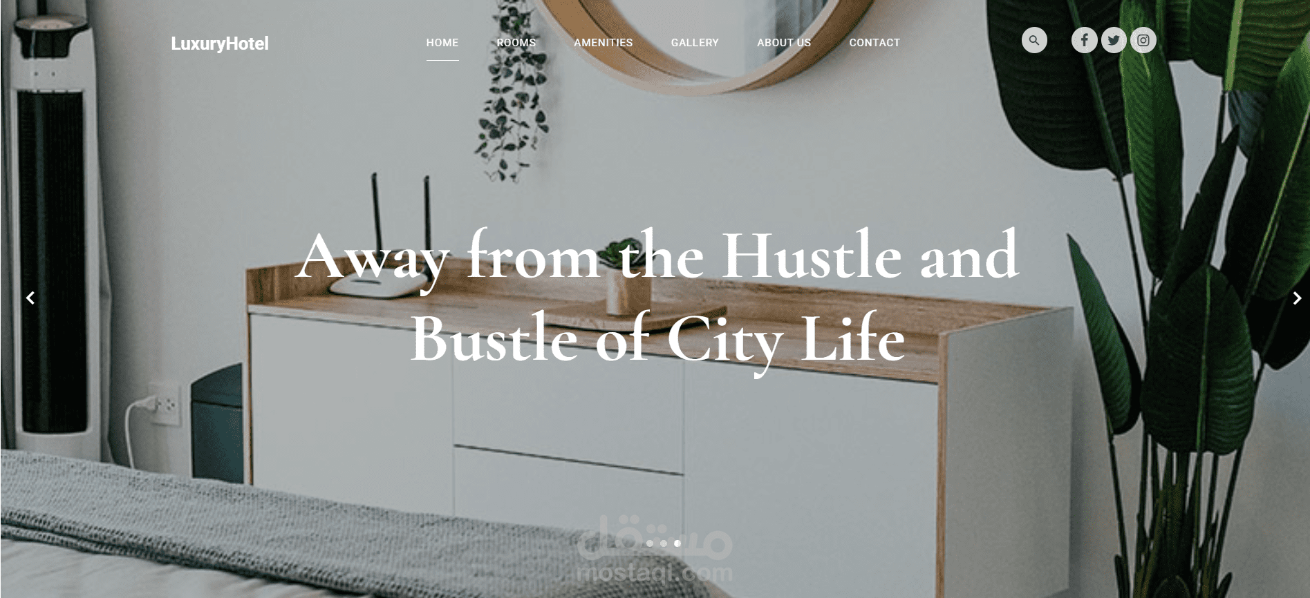 تصميم موقع لعرض خدمات وفخامة الفنادق "Luxury Hotel"