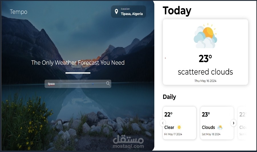 Tempo weather app