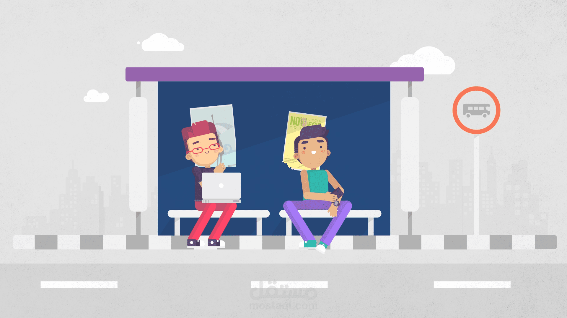 موشن إنفوجرافيك |سكول باص