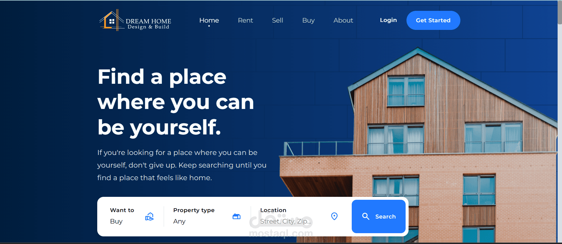 Dream Home – منصة عقارية حديثة وسهلة الاستخدام
