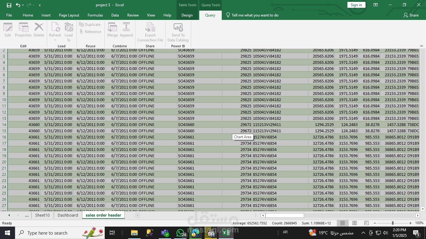 get data from sql  using power quary